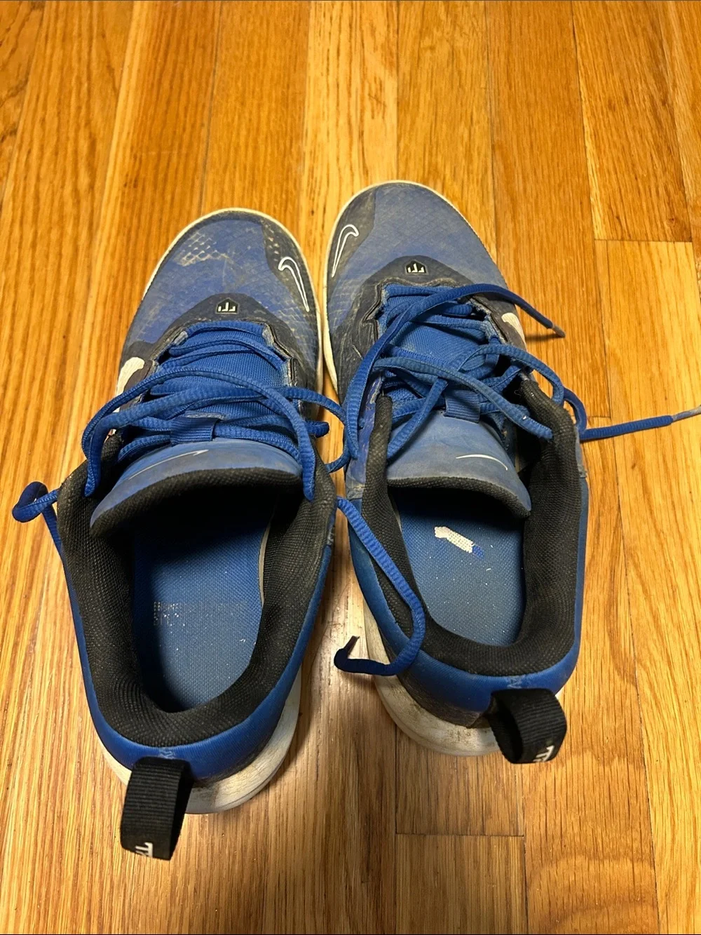 Nike Kids Blue and White Baseball cleats
